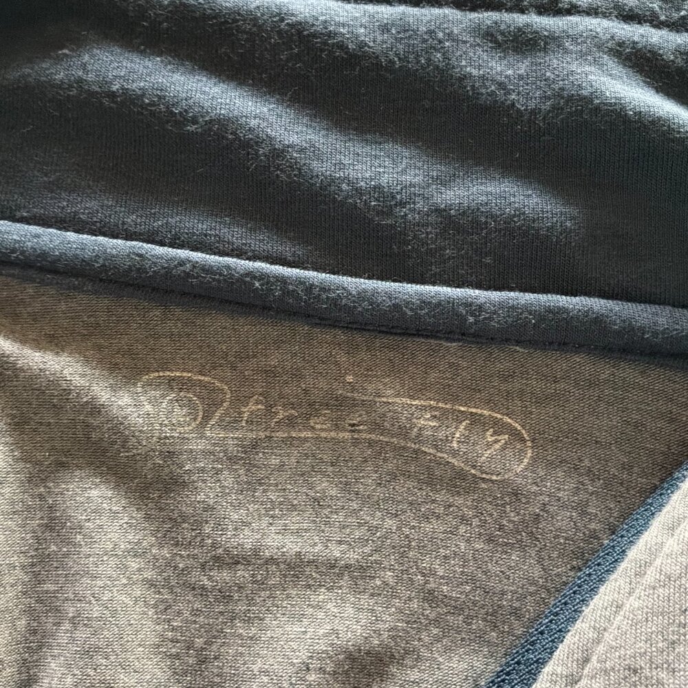 Free Fly men's Bamboo Flex gray/navy quarter zip size Large - Picture 9 of 12